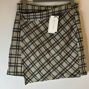 LINE & DOT Lisa Plaid Mini Wrap Skirt Women Size Small